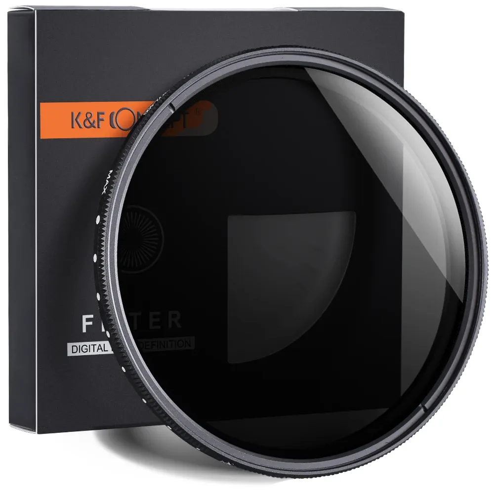 Filters K F Concept Verstelbaar ND2 tot ND400 ND Lensfilter 37 mm 55 mm 58 mm 62 mm 67 mm 72 mm 77 mm 95 mm Slim Fader variabele neutrale dichtheid