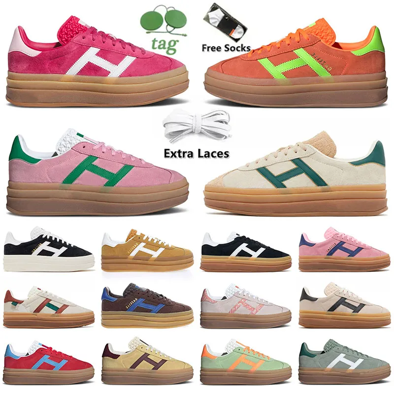 Womens Platform Bold designer shoes women Silver Green Gum Trainers og Vegan Cream Collegiate Green Lucid Pink Jogging Super Pop Flat Sports trainers Sneakers