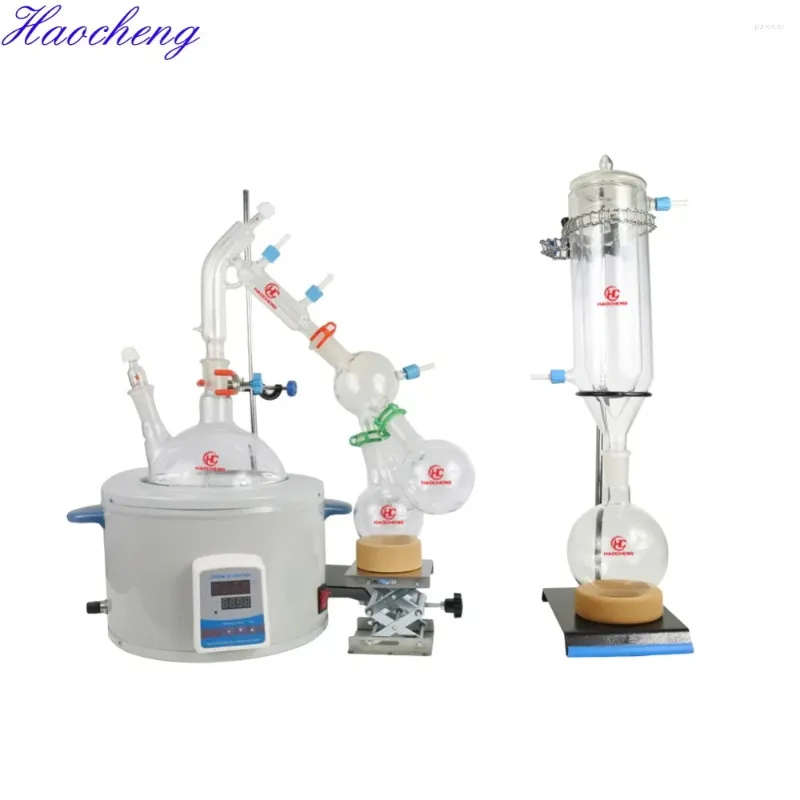 Toppförsäljningsaktier tillgängliga 2L Lab Equipment Short Path Distillation med uppvärmningsmantel