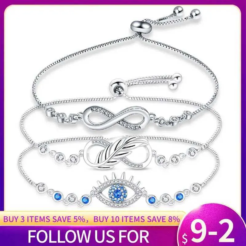 Beaded Armband Silver 925 Original Justerbar Fantasy Lucky Symbol Pink Flower Zircon Armelets Fit Diy Charms Birthday Smyckesgåvor 240423