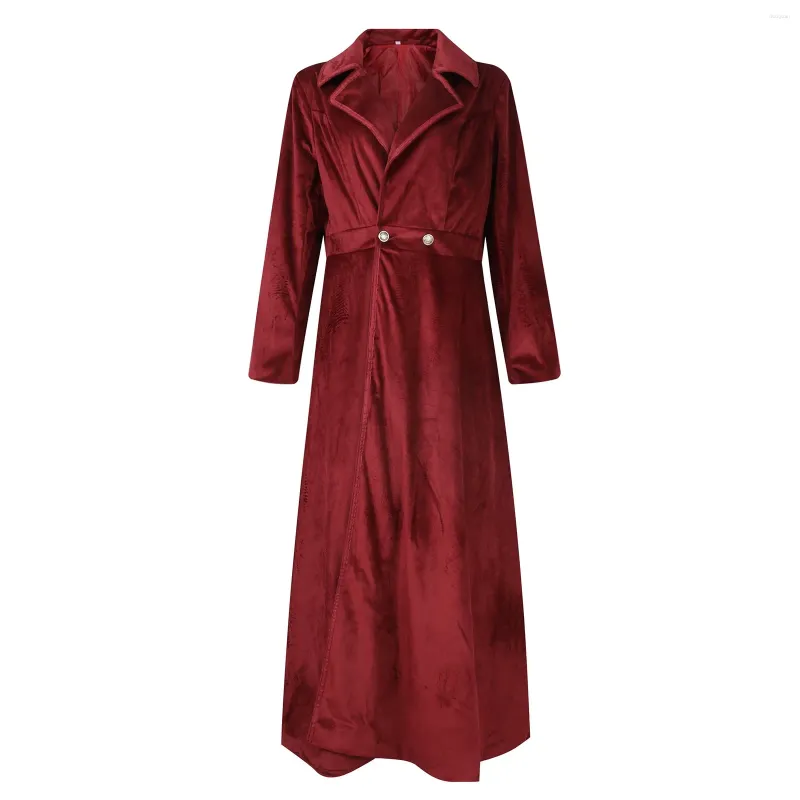 Vestidos casuales mujeres gabardina elegante otoño invernal solapa delgada de manga larga temperamento femenino botón sólido ropa de terciopelo