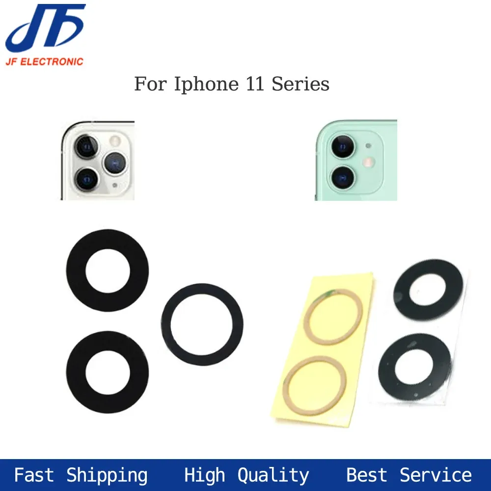 Filters 20Set/lot Camera lens Replacement For iPhone 11 12 13 14 Pro Max Mini Plus Rear Back Camera glass Lens With Glue Adhesive