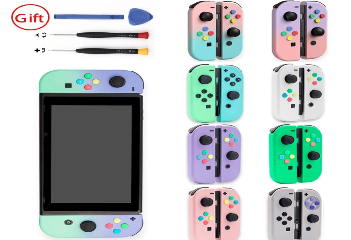 DIY Joycon Controller Shell for Nintendo Switch استبدال غطاء الإسكان Joycon Case مع أداة الأزرار الكاملة C0129827330