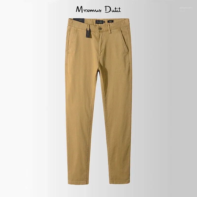 Pantalon masculin Mrxmus Duttis Clothing Summer 2024 Coton Slim Fit Businet Business Ligne droite décontractée