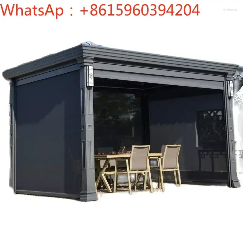 Camp Furniture Outdoor Aluminium Alloy Pavilion Villa Courtyard Garden Vier hoekterras Modern Chinese elektrisch