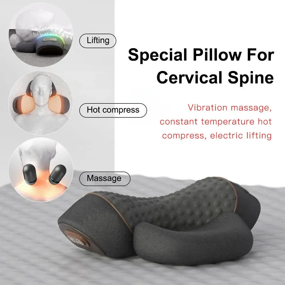 Massager Electric Massager Cervical Pillow Hot Compress Vibration Massage Neck Traction Relax Sleeping Memory Foam Pillow Spine Support