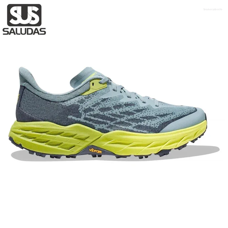 Sapatos casuais saludas speedgoat 5 homens trilhas correndo abrasão resistente a força forte thererain Mountain Parkour Cross-country Shoe