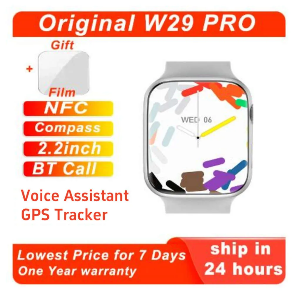 W29 Pro Smart Watch 2.2 ''コンパスNFC ECG GPSトラッカーBluetoothコールロングライトボディ温度スポーツスマートウォッチ女性男性