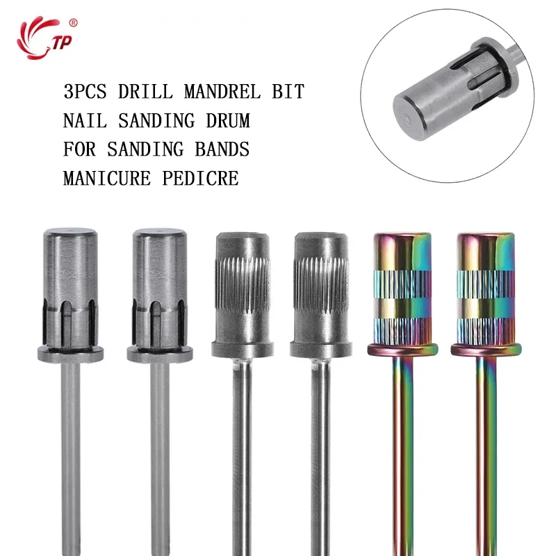 Bits Nail Drill Bit Sanding Bands Mandrel Holder Cutter For Manicure Nail Sanding Caps for Pedicure Cutters For Pedicure Sanding