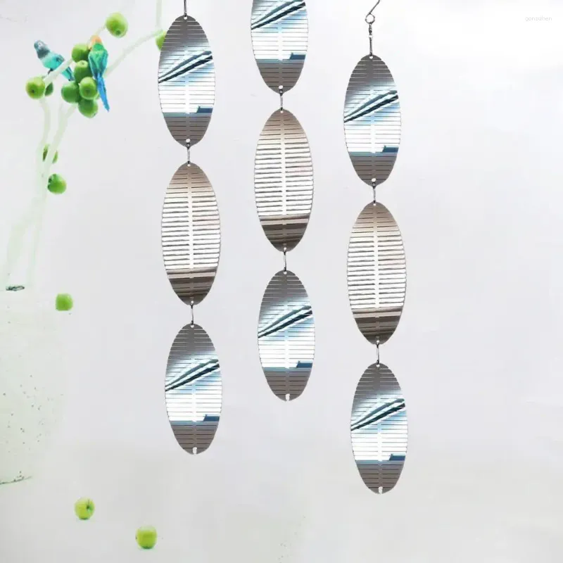 Decorative Figurines 3d Wind Chime Decor Weather-resistant Bird Reflector Highly Reflective Metal Spinner For Outdoor Yard