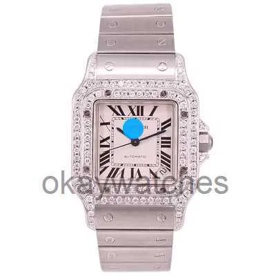 Cadran fonctionnant des montres automatiques Carter New Sandoz Series Seccision en acier arrière Set Diamond Mechanical Mens Watch