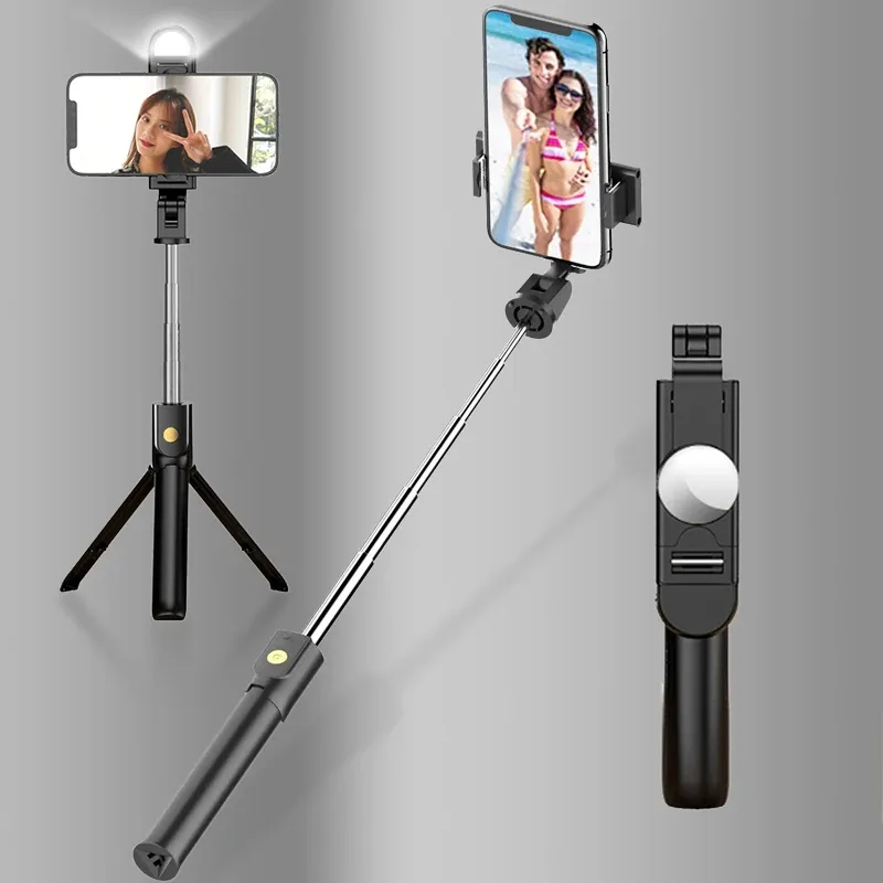 Gimbal Selfie Stick telefon statyw 3w1 wysuwany Selfie Stick z bezprzewodowym pilotem kompatybilny z iOS/Android dla IPhone Xiaomi OPPO