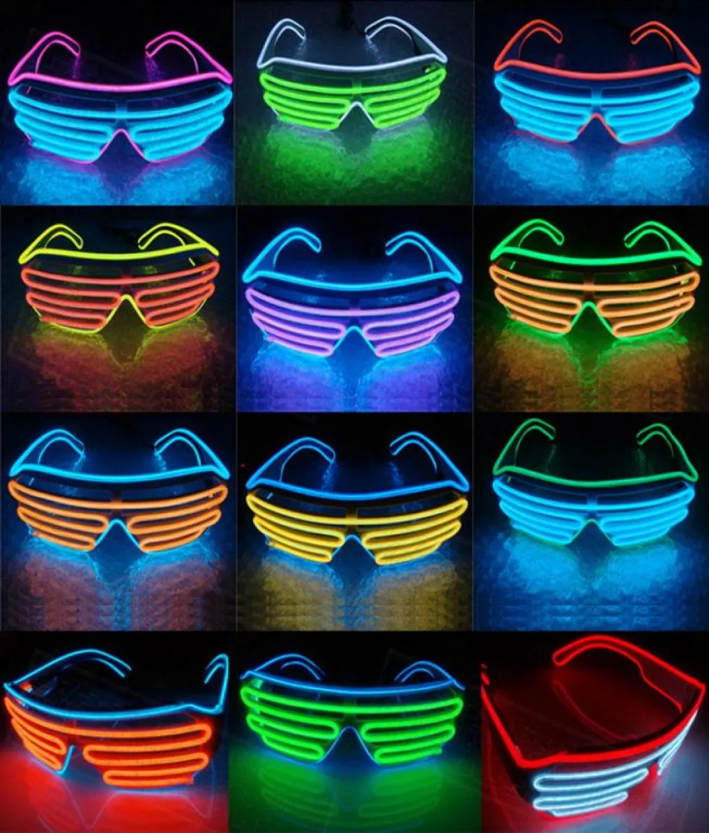 Party LED -glasögontråd fluorescerande flashglasfönster nyår påskexamen födelsedagsfest bar dekorativ lysande bar eyewea7391449