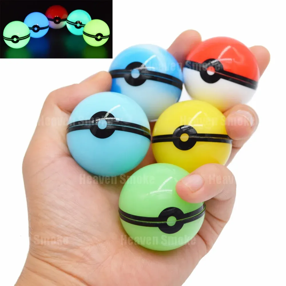 Les bocaux brillent dans un pot de silicone de cire de pokeball foncé pour contenant un baume à lèvres de concentré cosmétique de stockage, de la bijoux, des pilules, etc.