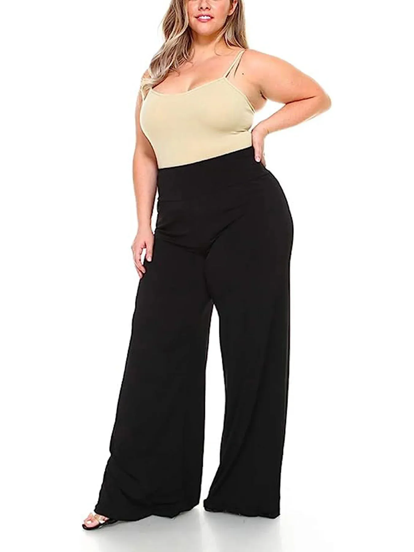 Womens plus size indossa eleganti pantaloni casual in tessuto elastico in stile sciolto 240424