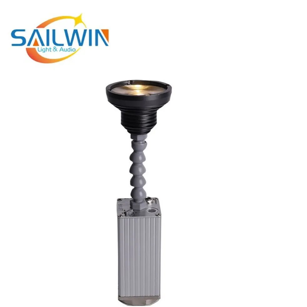 Sailwin Stage Light 10W Zoom batteriebetriebene Lade -Lade -LED -Pinspot -Licht für Ereignis Hochzeitsfeier239r