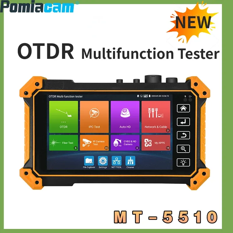 MT5500/5510 New OTDR Tester 5.4 Inch Multifunctional OTDR and CCTV Tester, OPM/VFL/cable Tracker Combination Optical Power Meter