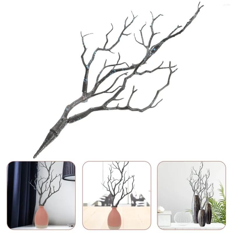 Decorative Flowers Filler Artificial Tree Branch Black Wedding Decorations Plastic Manzanita Branches