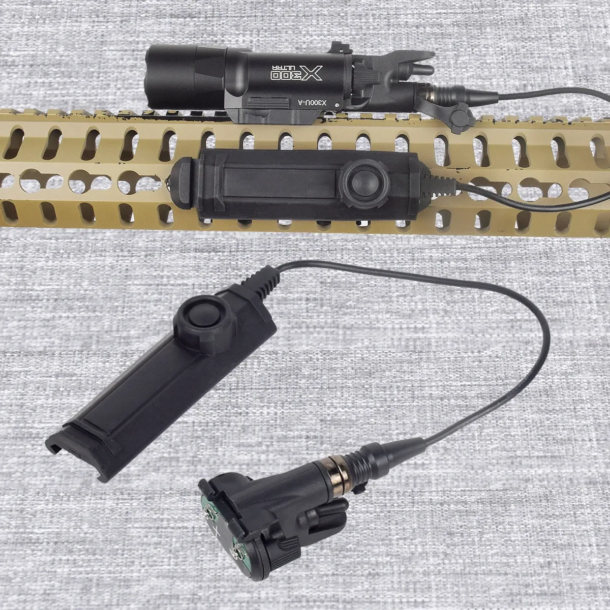 Luzes táticas Surefire X300 X400 Remoto Função Dual Switch Arma Lanterna Constante/Momento Controle de Pressão Acessórios de Tail