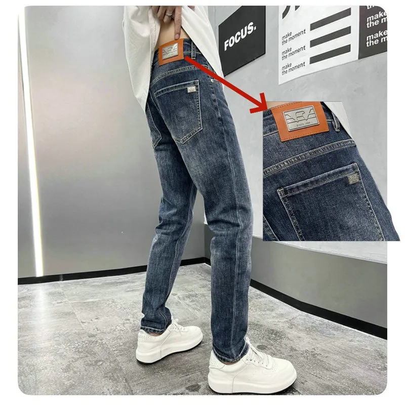 Jeans masculin printemps été mince ajicon hommes droits en ligne lâche American américain cdicon marque haut de gamme petit pantalon droit lx8860