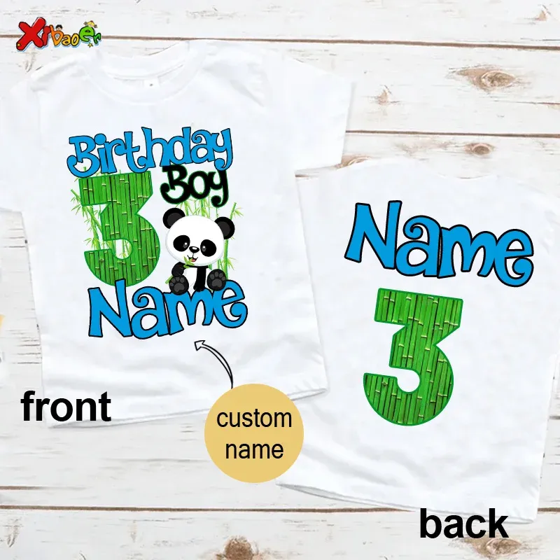 Blazers Panda Birthday Shirt for Boys Girls First Birthday Shirt personnalisé nom de nom de nom d'été