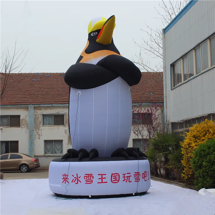 Publicidade gigante por atacado Inflatable Balloon Penguin inflável com Strip for City Decoration