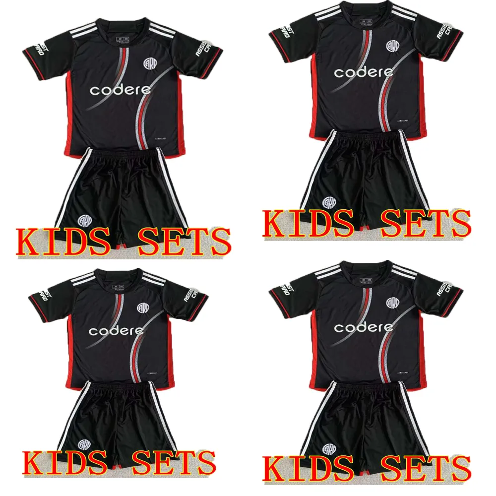 2025 Third River Plate Soccer Jerseys Kids Kit 23 24 25 Camiseta de Futbol de la Cruz Beltran Borja Solari Simon Football Shirt Fans version