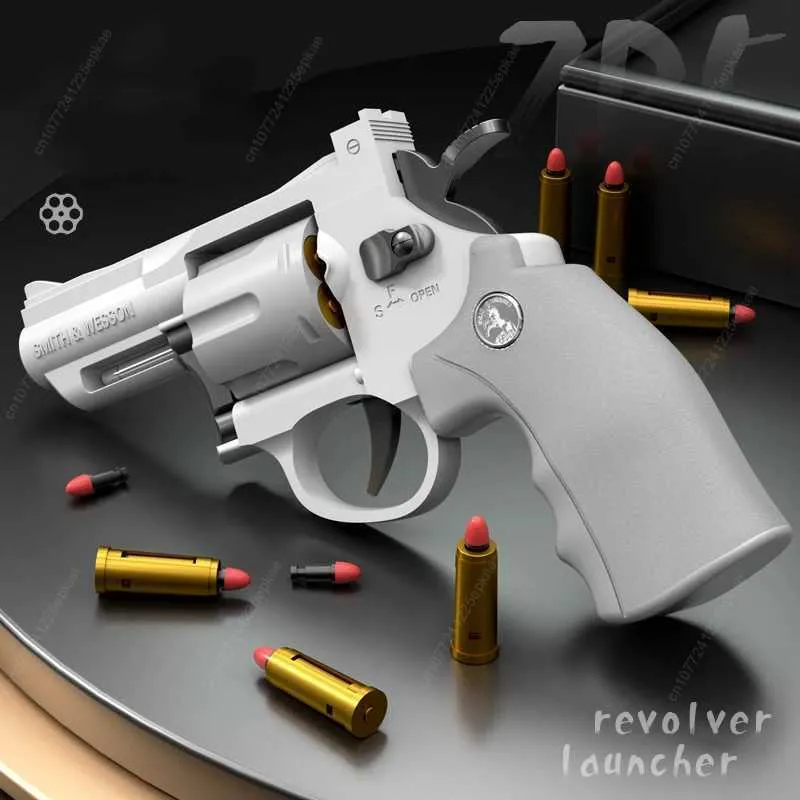 Gun Toys Magnum Zp-5 357 Long Alloy Revolver Soft Bullet Can Be Fired Pistol Boy Simulation Toy Repeating PistolL240425