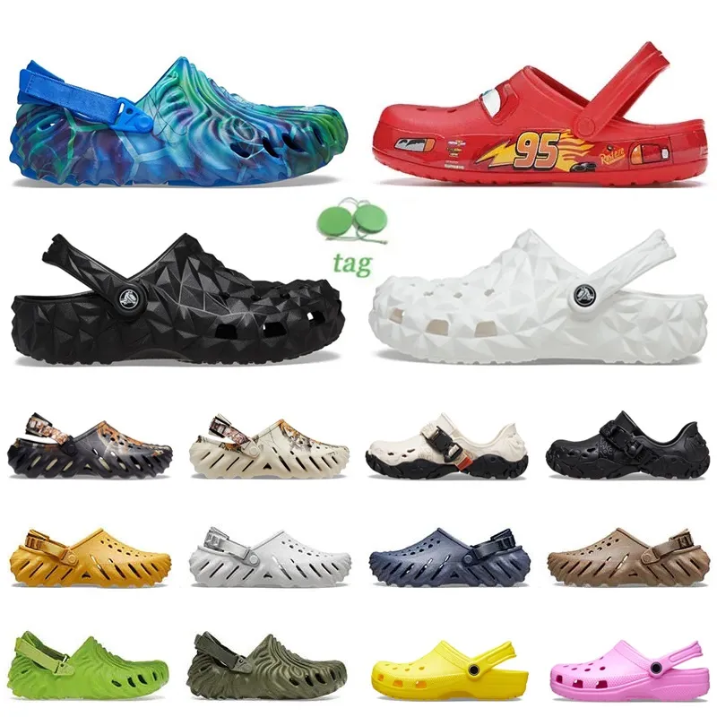 Designer Sandals Cars Slides Famous Womens Mens Colorful Shoes Lighting Platform Slipers Echo Slipper Slides Triple Black White Sandal Charms M4-M11