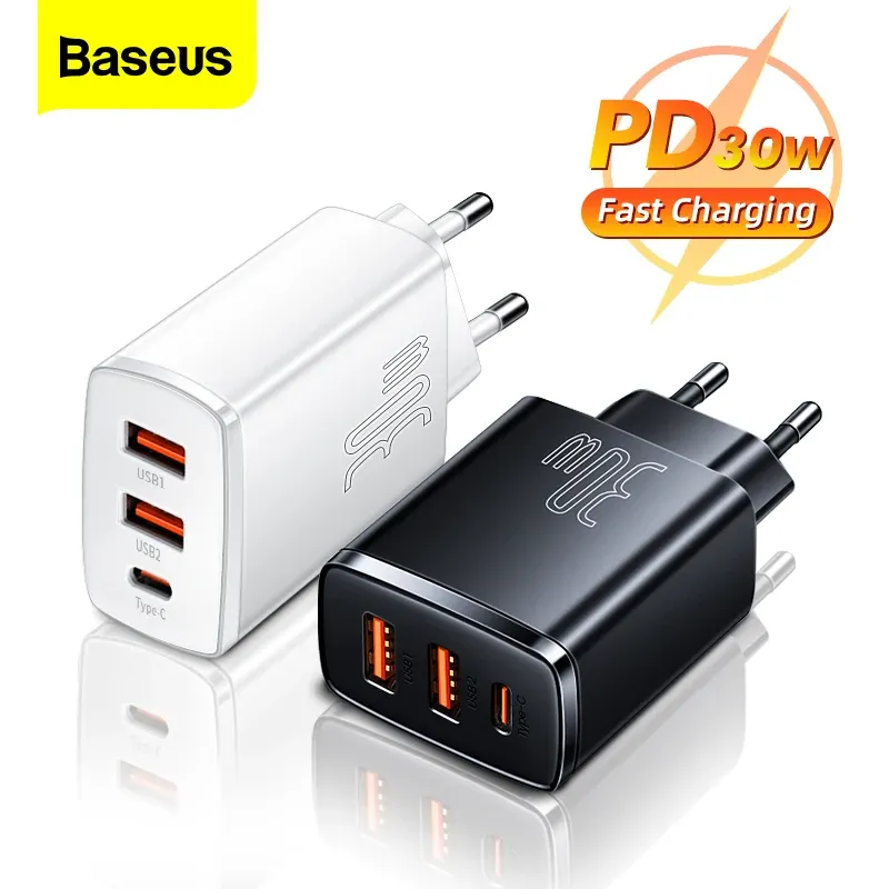 Chargers Baseus PD 20W USB Type C Charger For iPhone 14 13 Pro Max Plus Xiaomi 30W Fast Charge QC3.0 TypeC Charger Phone Charging Adapter