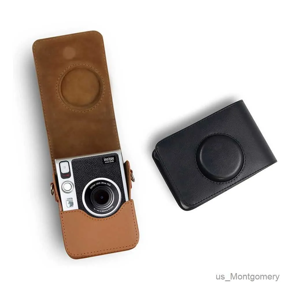 Torba z kamerą Akcesoria torba do aparatu do Fujifilm Instax Mini Evo Instant Film Camera Case Pu Skórzowa miękka silikonowa torba okładka z paskiem na ramię