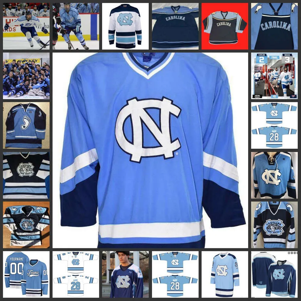 KOB NCAA Custom UNC North Carolina Tar Heels genähte Hockey Trikot 81 Jack Gleason Trikots 66 Wills Kendrick-Holmes 13 Ian Reeves 5 Carter