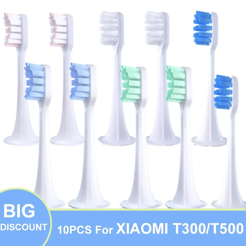 Heads 10PCS Replacement Heads For Electric Toothbrush XIAOMI MIJIA T300/500 Sonic Soft DuPont Bristle Tooth Brush Replacement Head