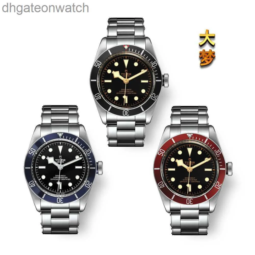 Kobiety mężczyzn Oryginalne zegarki projektanta Tudery Brand Imperial Helm Blue Bay 41 mm Mały czerwony czarny niebieski obserwatorium Silicon 79230 Na rękę z logo i pudełkiem marki