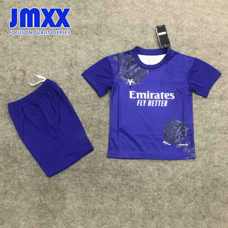 JMXX 24-25 Real Madrids Child Soccer Jerseys Y3 Co Märke Styles Kit Kid Unifors Jersey Football Shirt 2024 2025 Top and Shorts Children Version