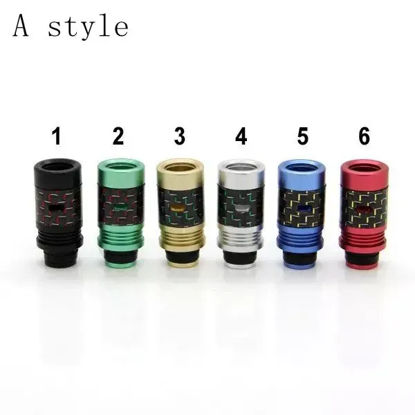 Carbon Fiber & resin or aluminium 510 Drip Tips Air Control Mouthpiece Wide Bore Drip Tips Colorful Drip tip fit RDA RBA RDTA RTA