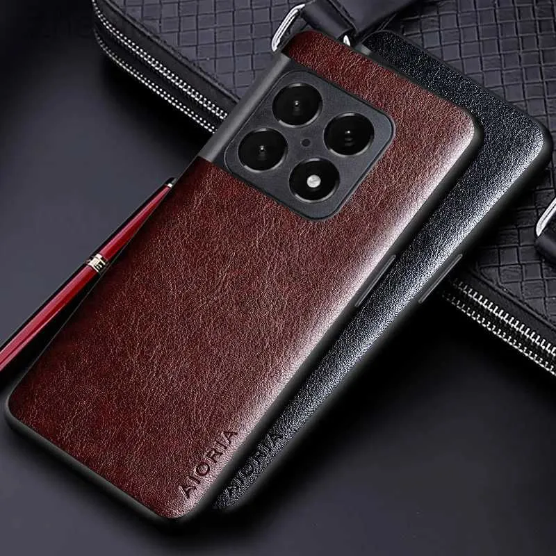 Корпуса сотового телефона Luxury PU кожаный чехол для OnePlus 10 Pro 10t 11 5G Coque Business Comploy Design Design для OnePlus 10 Pro Case Funda D240424