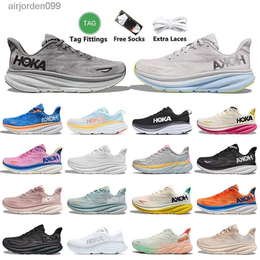 Hokah Clifton 9 Harbor Mist Grey女性メンズランニングシューズHokahs Clifton Bondi 8 Ice Water Free Peop