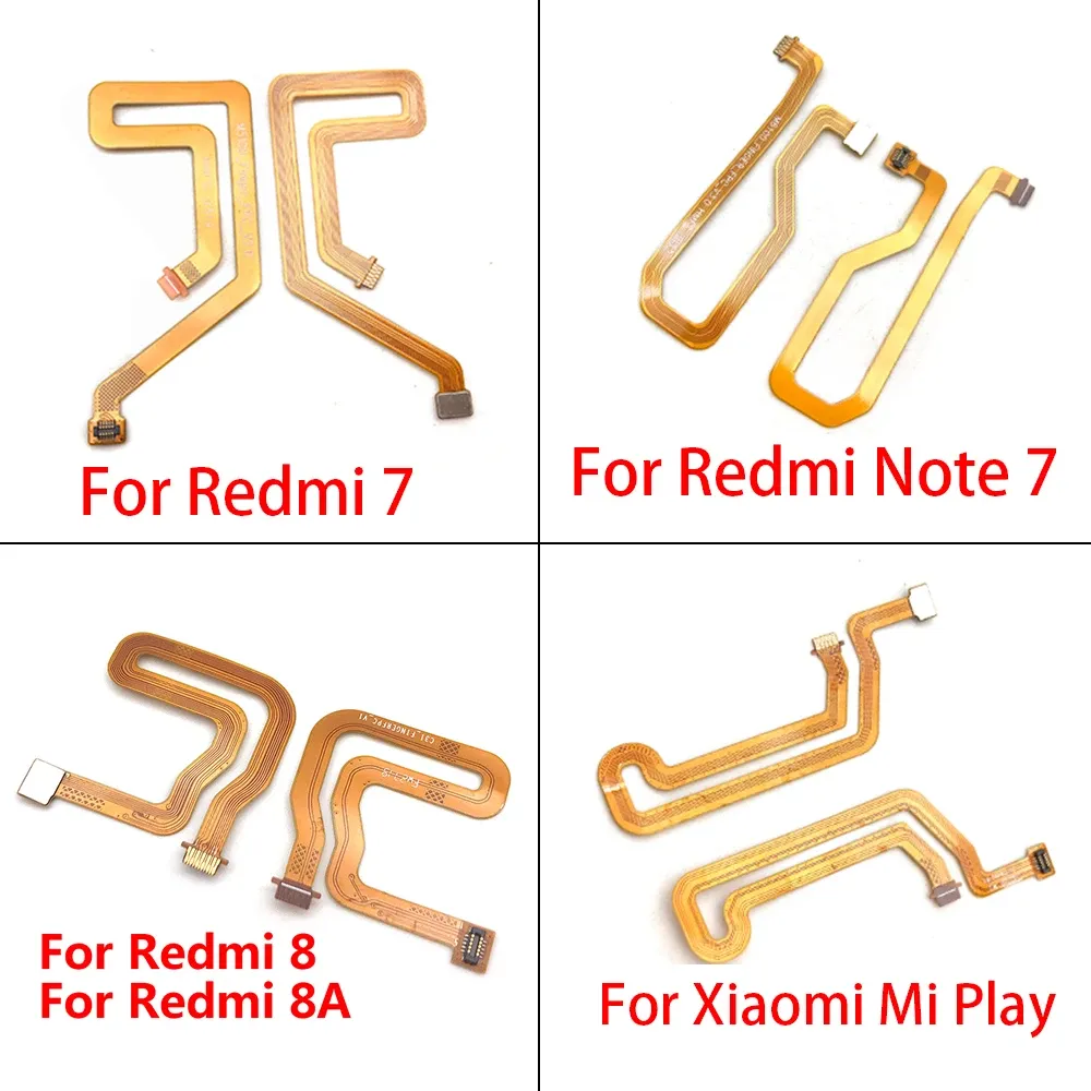 Kabels Nieuwe vingerafdruksensor Scanner Touch ID Verbind moederbord Home Button Flexkabel voor Redmi 7 8 8A Opmerking 7 / voor Xiaomi Mi Play