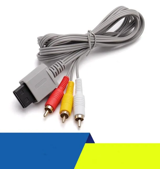 High quality WII WII U AV cable 18 meters gray goldplated cable Game Accessories dhl 8750859