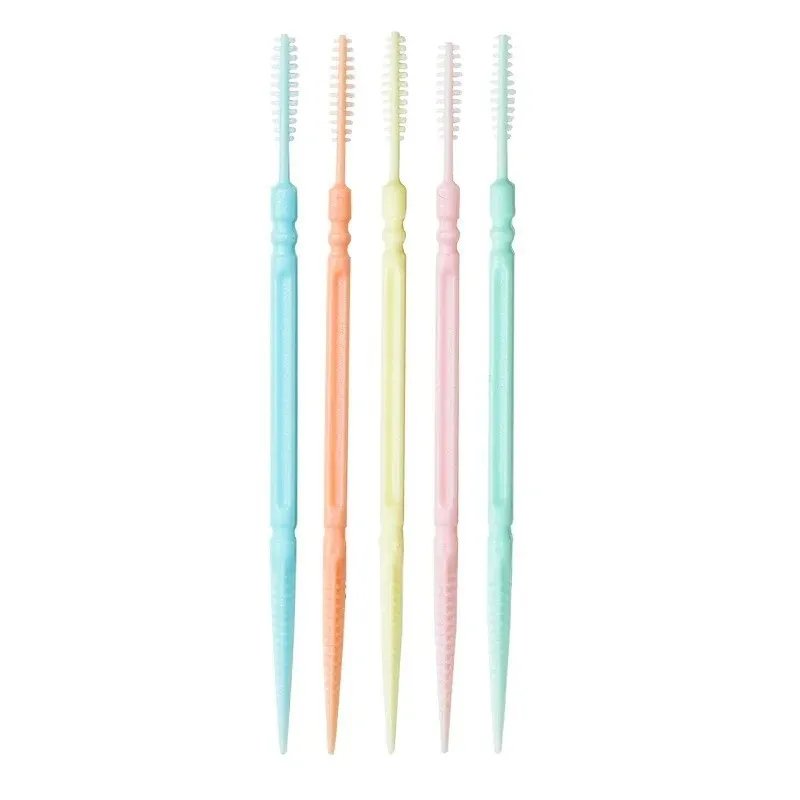 Double-Headed Oral Care Brush Pick Interdental Brush Teeth Sticks Oral Cleaning Plastic Floss Toothpick