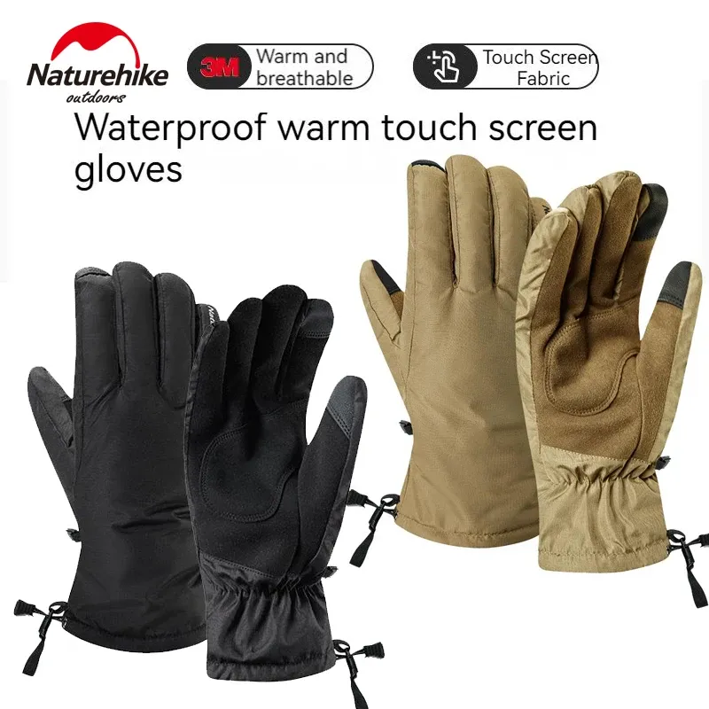 Gloves Naturehike Waterproof Gloves Sport Mittens for Men Women Camping Cycling Hiking Skiing Motorcycle Winter Supplies Touch Screen