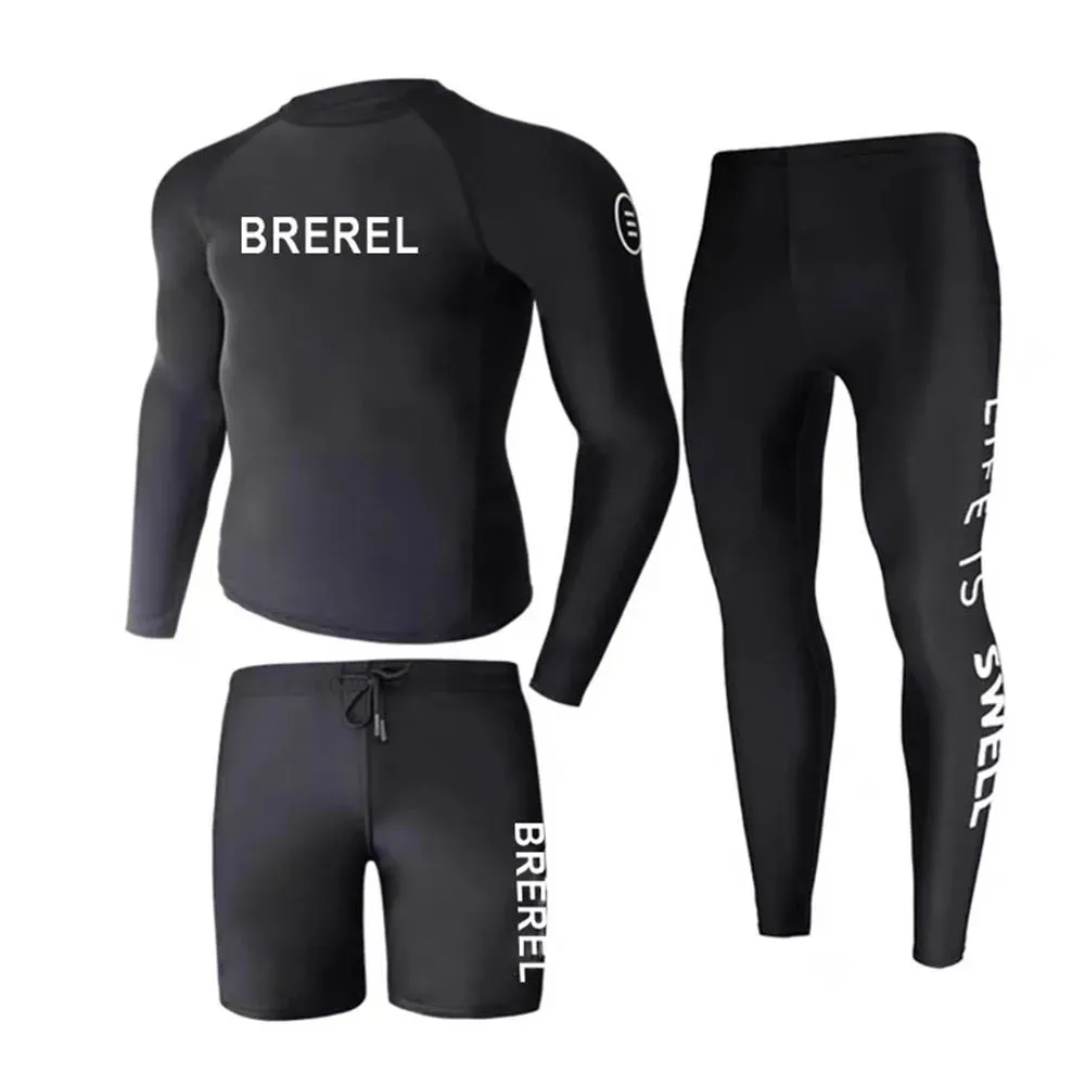 Costume de protection solaire à imprimé de mode masculine à manches longues à manches à sec rapidement des maillots de bain fluctuants de surf flottant sports nageurs de nage