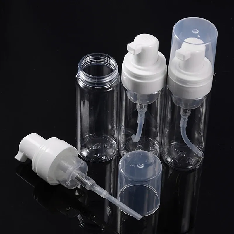 Flaskor 10st 50 ml transparent tomma sprayflaskor Plastskummande dispenseråfyllningsbar container kosmetisk spray klar flaska