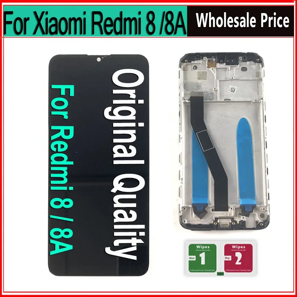 Pantallas de pantalla LCD original para Xiaomi Redmi 8 8a Pantalla LCD Pantalla táctil Marco de panel táctil Reemplazo de LCD para Xiaomi Redmi 8 LCD