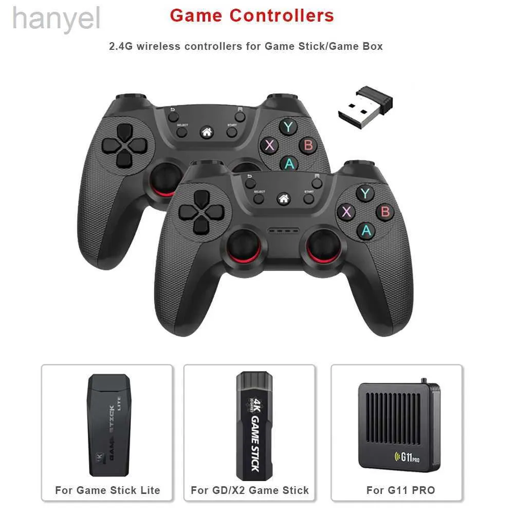 Controladores de jogo Joysticks High Quality 2,4g Wireless Doubles Game Controller para M8/GD10/G11 PRO/X2 Stick para Linux/Android Phone Gamepad Joystick D240424