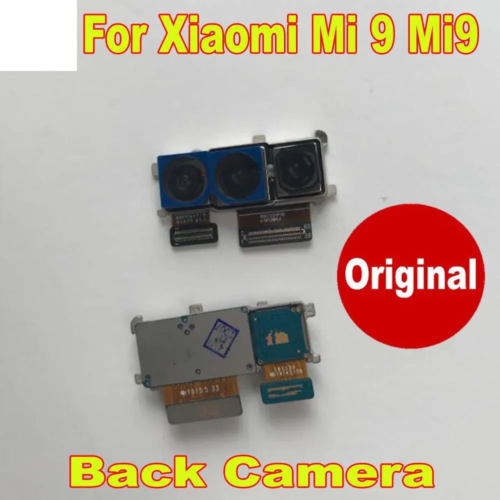 Modules Oorspronkelijk getest WERKBAAR CAMERA VOOR XIAOMI MI 9 MI9 M9 Dual Main Big Big Achteraanzicht Camera Module Telefoon Flexkabelonderdelen