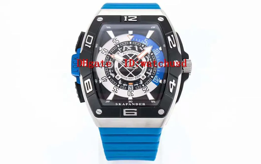 FM Factory 46mm Skafander Watches Titanium Luxury Watch Sapphire Waterproof Tonneau armbandsur Swiss Automatic Mechanical Solid 8351442