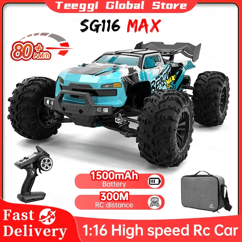 車ZLLSG116 MAX/PRO 1:16高速ドリフトレース80km/hまたは40km/hブラシレスモーター4WD RC車オフロードカーおもちゃのための子供ギフト