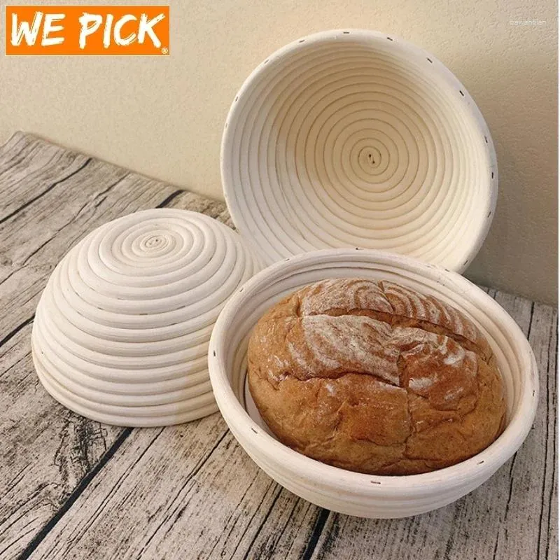 Feestvoorraden Wepick Baking Bread Fermentation Basket Keuken Breadbasket Rattan Oval/Round Home Dough Storage Organizer Bakery Bakery